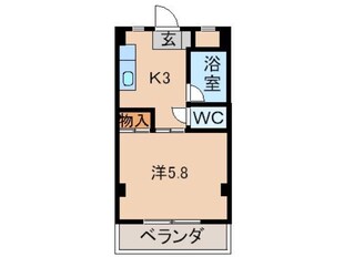 プラティＫ東松江の物件間取画像